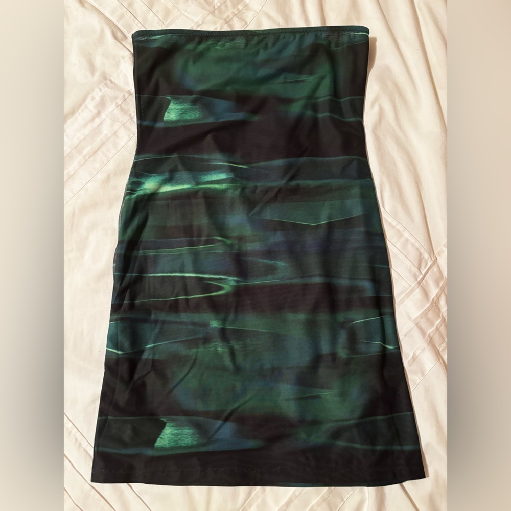 White Fox Boutique Spark The Passion Mini Dress Green Distortion